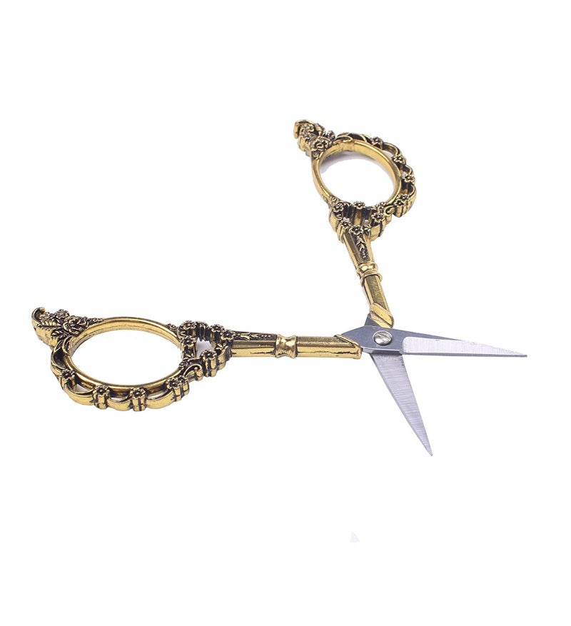 BIHRTC Gold Vintage Plum Blossom Scissors and Classic Crane Design Sewing Scissors for Embroidery, Sewing, Craft, Art Work & Everyday Use - Image 5
